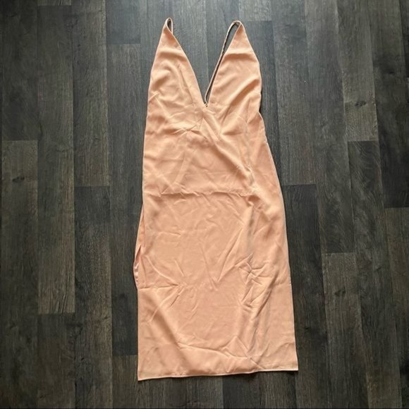 Lovers + Friends Nikola Midi Dress Apricot Cocktail Dress Size XS Retail $168 - Picture 2 of 7